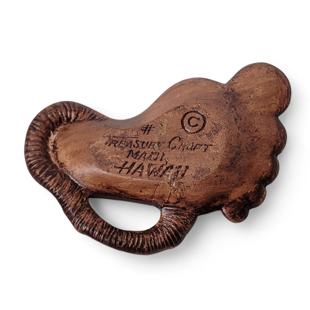 NWT Vintage Treasure Craft Pottery Maui Hawaii Dish #3 Trinket Foot Ashtray VTG - Picture 2 of 2